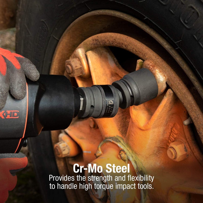 Sunex 4304 Universal Impact Joint, 3/4 Inch Drive, Cr-Mo Steel with Radius Corner Design - Image 4